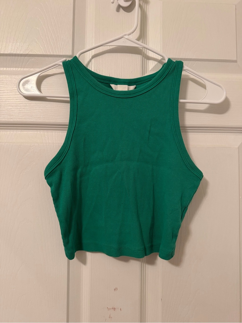 H&M Emerald Green Ribbed Crop Tank